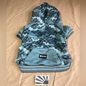 Fresh Pawz Checkered Camo Dog Hoodie Large